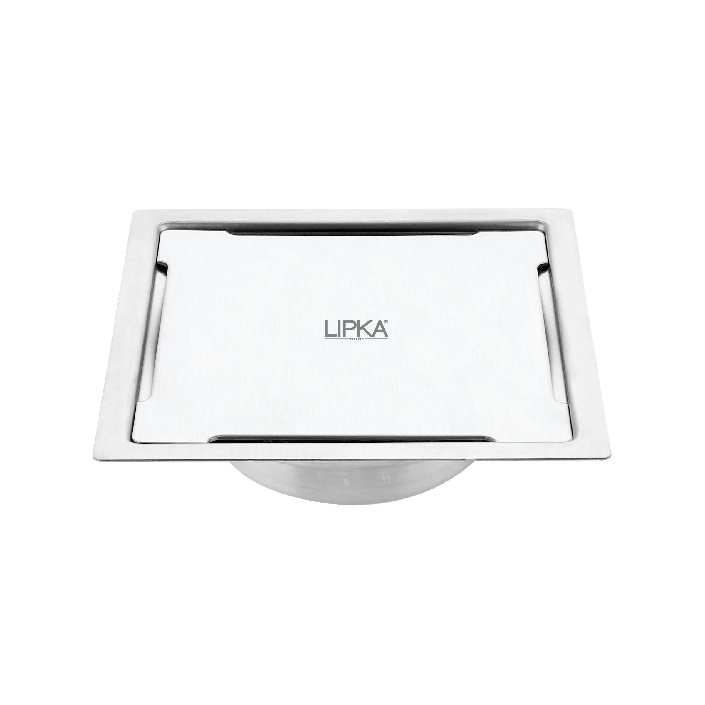 Lipka Yellow Exclusive Square Flat Cut Floor Drain (5 x 5 Inches) with Cockroach Trap - LIPKA 1