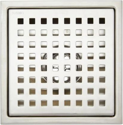 Aquieen 5x5 Inch Floor Grating / Drainer In Matte Finish | Arossa Design & SS304 Drainer | Anti-Clog & Drain Cover & Kitchen by Aquieen : Colours available: Chrome
