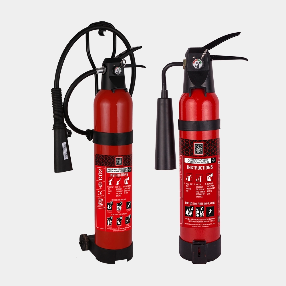 Ceasefire Portable CO2 Fire Extinguishers (Stored Pressure) by Ceasefire : Colours available: Red