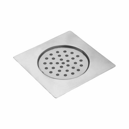 Aquieen 5x5 Inch Floor Grating / Drainer In Matte Finish | Classic Square Design & SS304 Drainer | Anti-Clog & Drain Cover & Kitchen by Aquieen : Colours available: Chrome 1 1