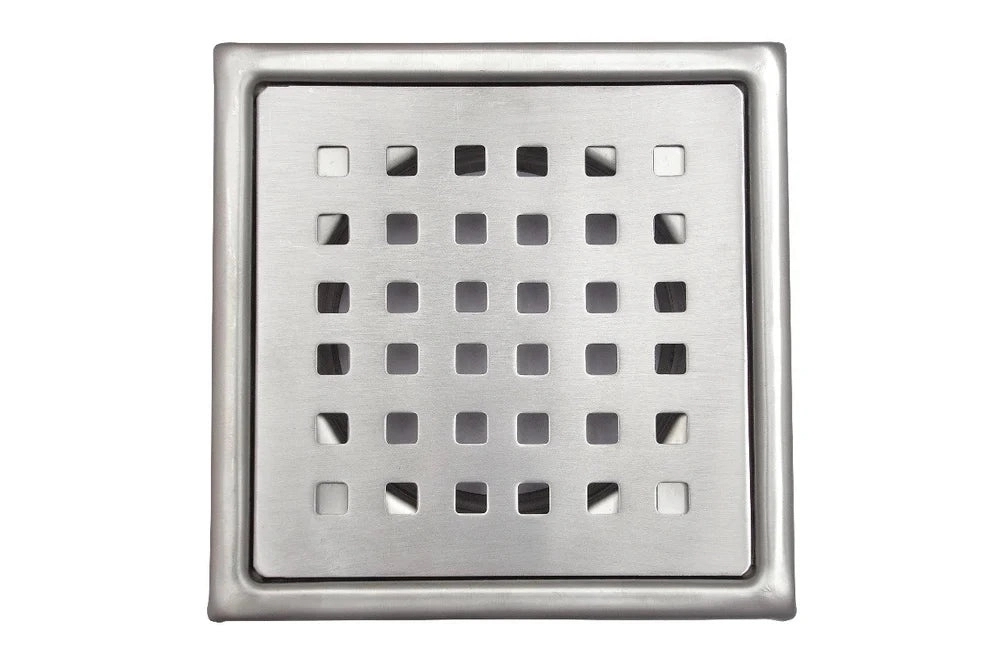 Aquieen 6x6 Inch Floor Grating / Drainer In Matte Finish | Arossa Design & SS304 Drainer | Anti-Clog & Drain Cover & Kitchen by Aquieen : Colours available: Chrome 2 1