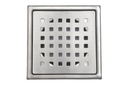 Aquieen 6x6 Inch Floor Grating / Drainer In Matte Finish | Arossa Design & SS304 Drainer | Anti-Clog & Drain Cover & Kitchen by Aquieen : Colours available: Chrome 2 1