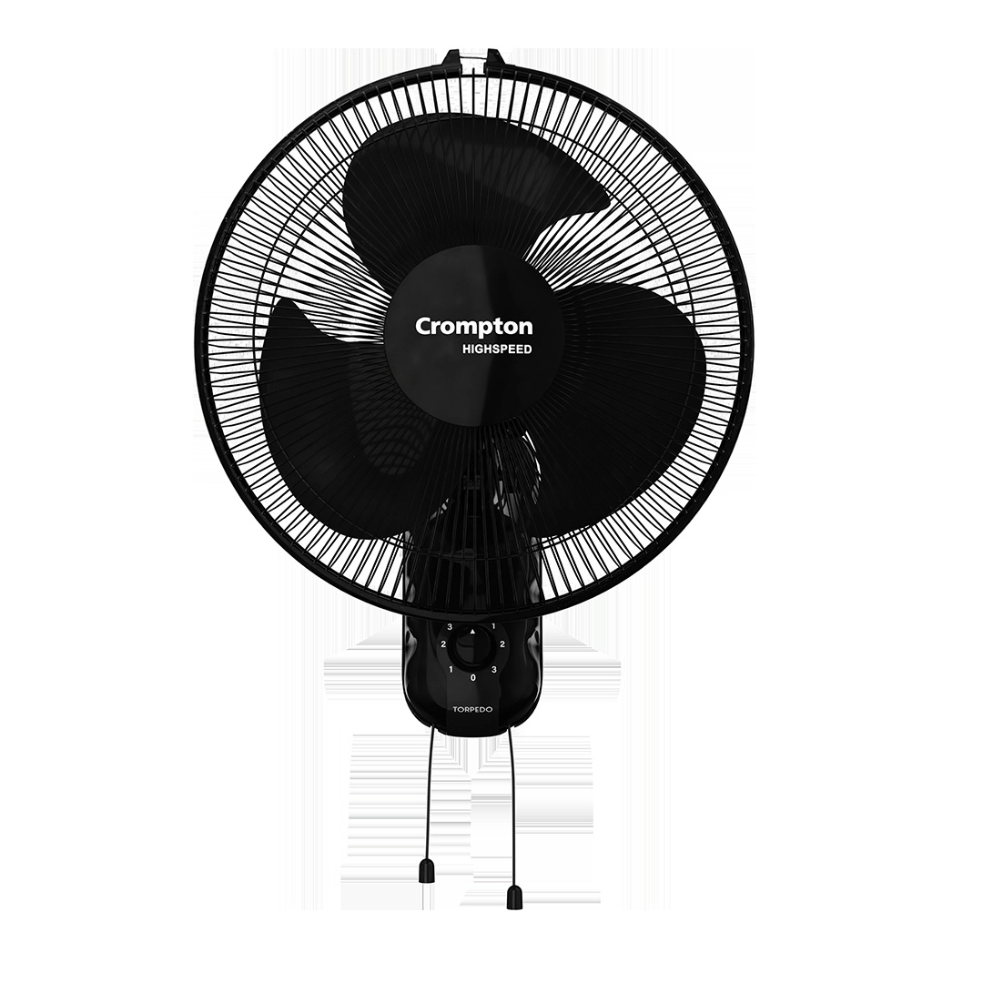 Crompton Highspeed Torpedo Wall Mounted Fan - 12 Inch by Crompton : Colours available: Black