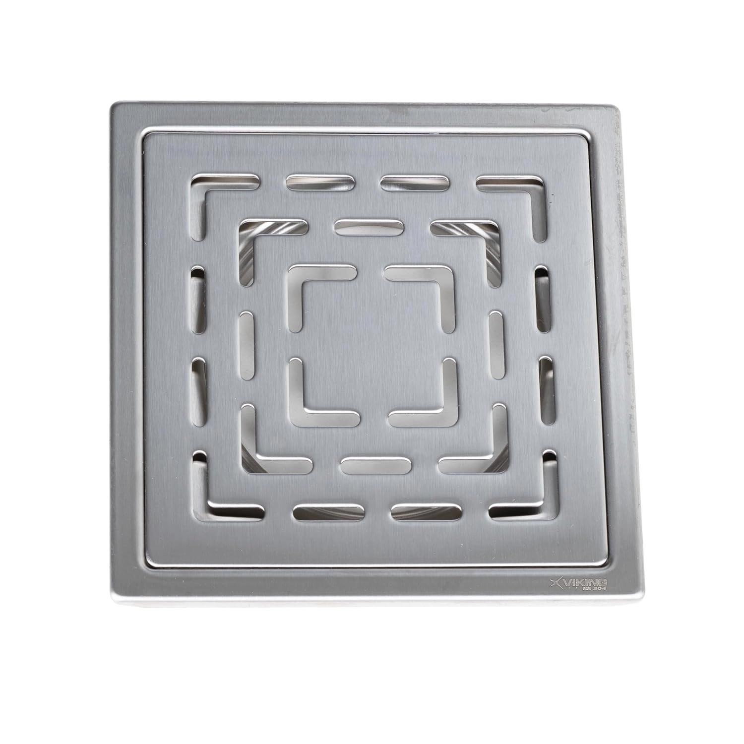 Aquieen 5x5 Inch Floor Grating / Drainer In Matte Finish | Fern Design & SS304 Drainer | Anti-Clog & Drain Cover & Kitchen by Aquieen : Colours available: Chrome 1 1