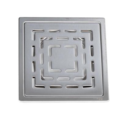 Aquieen 5x5 Inch Floor Grating / Drainer In Matte Finish | Fern Design & SS304 Drainer | Anti-Clog & Drain Cover & Kitchen by Aquieen : Colours available: Chrome 1 1
