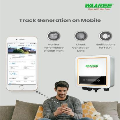 Waaree 3kW Single Phase Solar On Grid Inverter by Waaree : Colours available: White 1 5