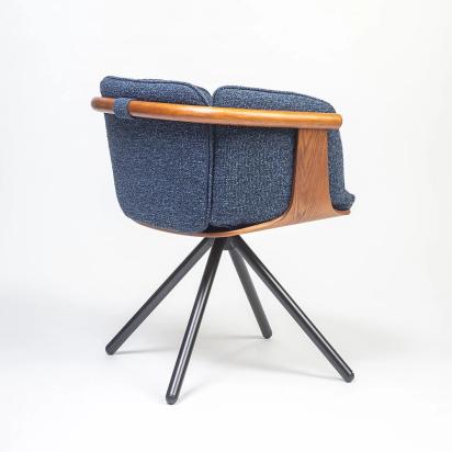 LivingShapes Toliver Plywood Dining Chair with metal by Living Shapes : Colours available: SteelBlue 7 5