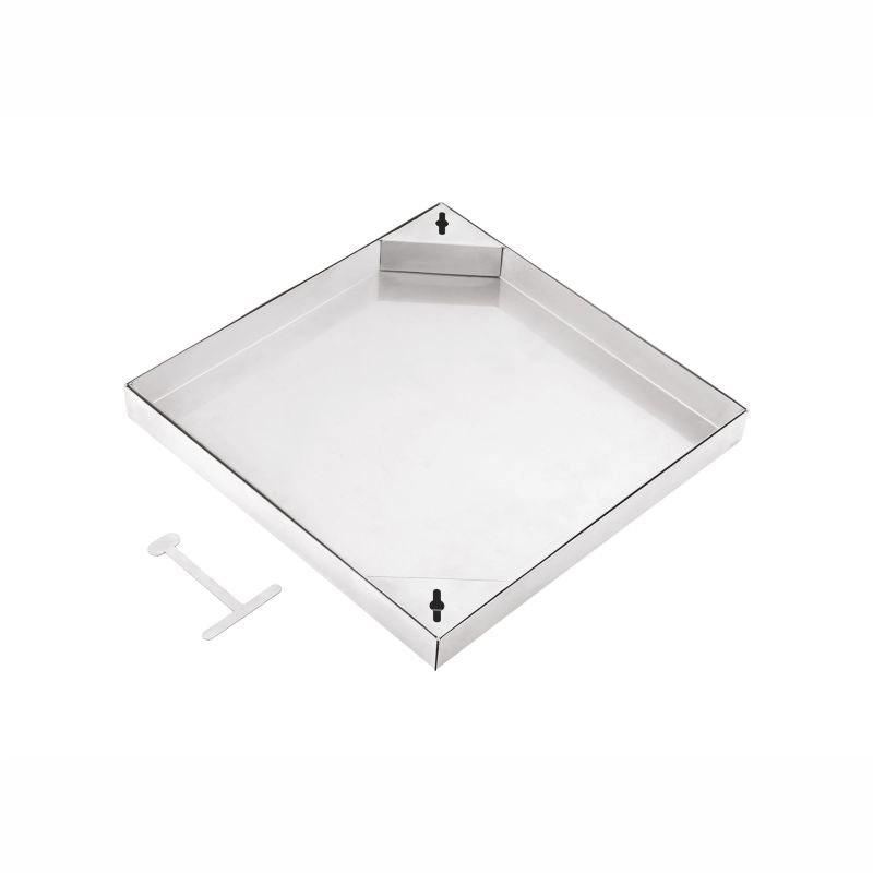 Aquieen 18x18-Inch Tile/Marble Insert Manhole Floor Grating | SS304 Drain Cover with 32mm Depth | Concealed Design for Seamless Flooring 2