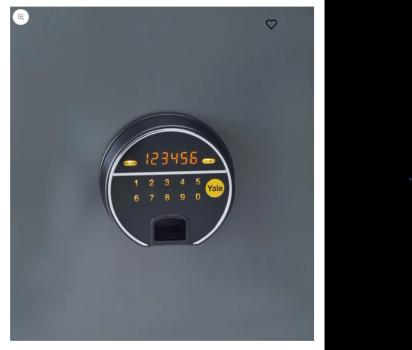 YFF-420-FG2 Biometric Safe Locker 60 Min Fire Resistance by Yale : Colours available: Black 2 1