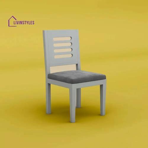 Livin Styles Divyansh Sheesham Wood Dining Chair With Cushion - Set of 2 (Gray Finish) 1