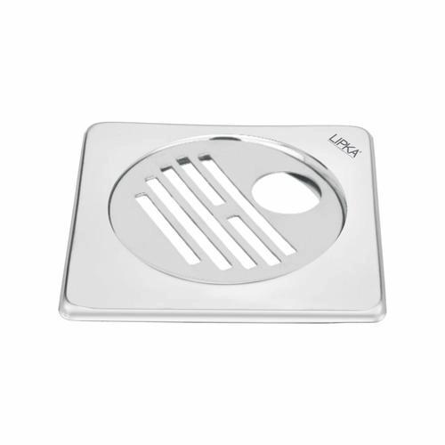 Lipka Eon Square Floor Drain with Golden Classic Jali and Hole (6 x 6 Inches)
