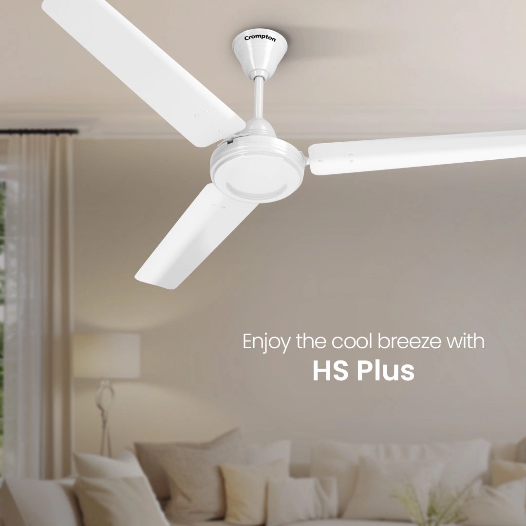 Crompton Hs Plus | Star Rated Ceiling Fan by Crompton : Colours available: White 5 1