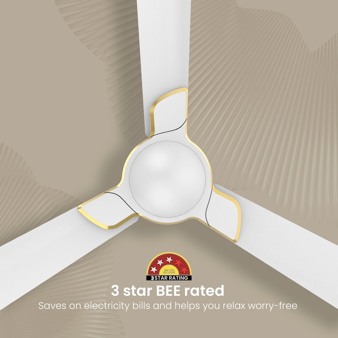 Crompton Premion Avancer Swirl | Ceiling Fan - Conch Cream by Crompton : Colours available: MintCream 6 2