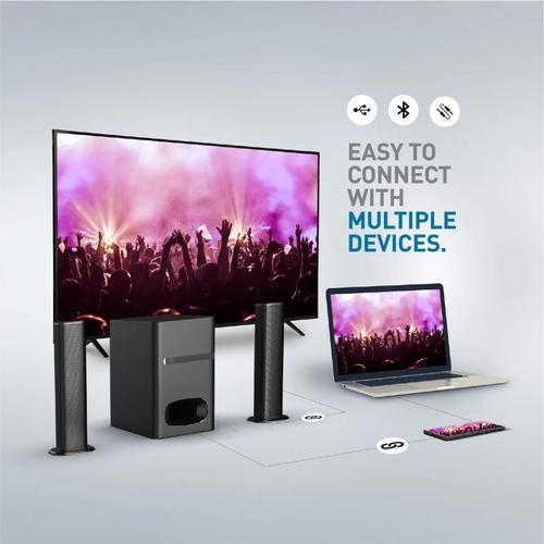 Panasonic 80 W, 2.1 CH USB, Auxiliary Multimedia Speaker System with Convertible Soundbar and Multi-Connectivity Option (SC-HT260GW-K, Black) 1