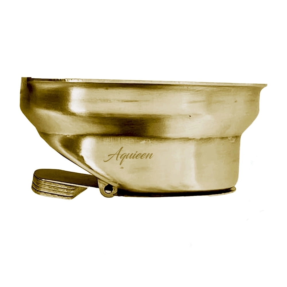 Aquieen 6-Inch Anti-Foul Cockroach Trap | Brushed Gold SS304 Floor Drain Cover For Bathroom & Kitchen by Aquieen : Colours available: Gold 1 1