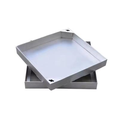 Aquieen 18x18-Inch Tile/Marble Insert Manhole Floor Grating | SS304 Drain Cover with 32mm Depth | Concealed Design for Seamless Flooring by Aquieen : Colours available: Chrome