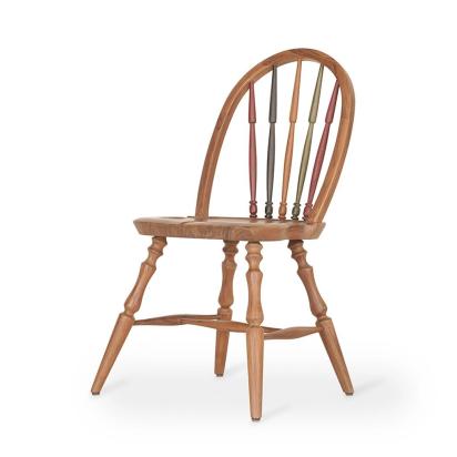 Alankaram Troi - Teak Dining Chair, Wooden Seat, Stained Spindles by Alankaram : Colours available: Tan 1 1
