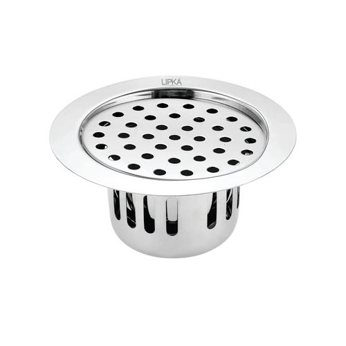 Lipka Round Flat Cut Floor Drain (5.5 inches) with Cockroach Trap