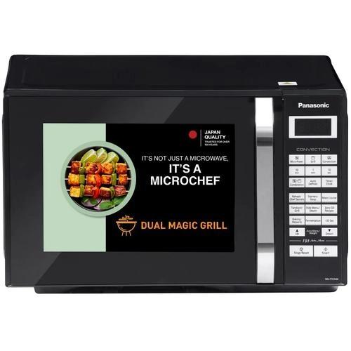 Panasonic 29L Convection Microwave Oven (NN-CT614NBFG, Black Mirror, Zero Oil, Dual Magic Grill, 101 Auto Cook Menus)