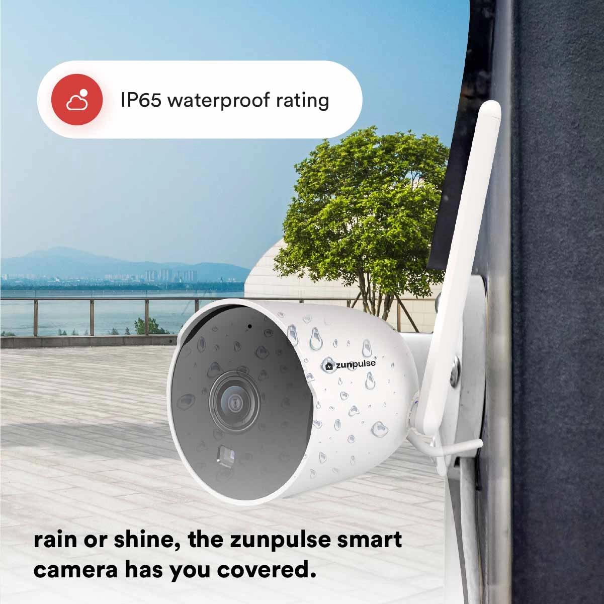 Zunpulse Bullet Smart Camera - 1080P FHD, Motion Detection, 2-Way Audio, Cloud Storagee 4