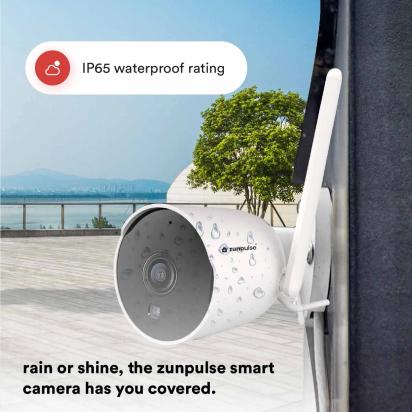Zunpulse Bullet Smart Camera - 1080P FHD, Motion Detection, 2-Way Audio, Cloud Storagee by Zunpulse for Indoor, Outdoor : Colours available: White 4 4