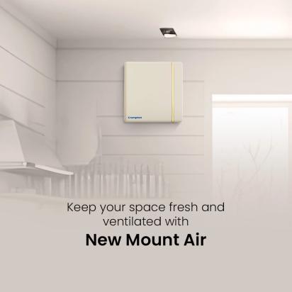 Crompton New Mount Air Exhuast Fan - Ivory by Crompton : Colours available: Ivory 4 1